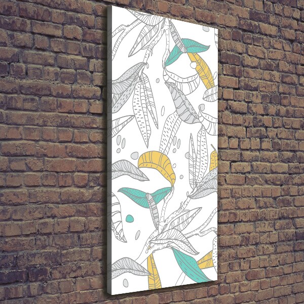 Verticaal canvasschilderij Kleurrijke bladeren
