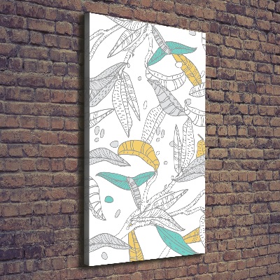 Verticaal canvasschilderij Kleurrijke bladeren
