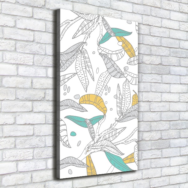 Verticaal canvasschilderij Kleurrijke bladeren