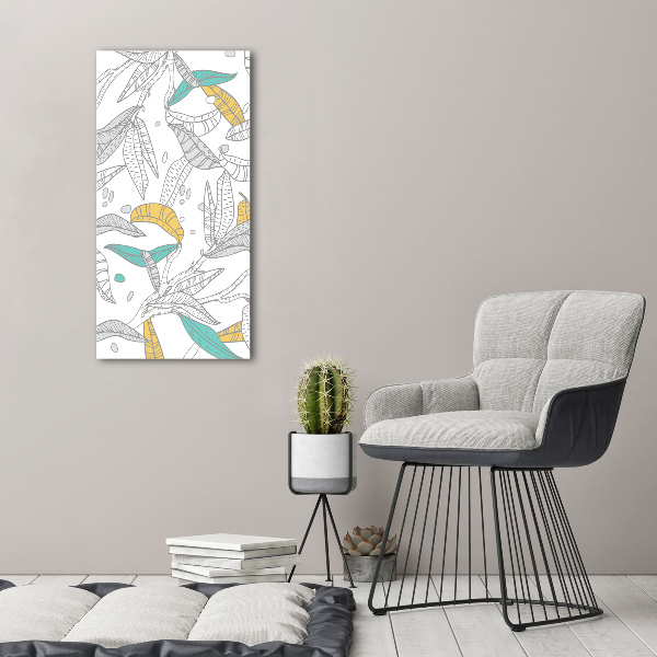 Verticaal canvasschilderij Kleurrijke bladeren