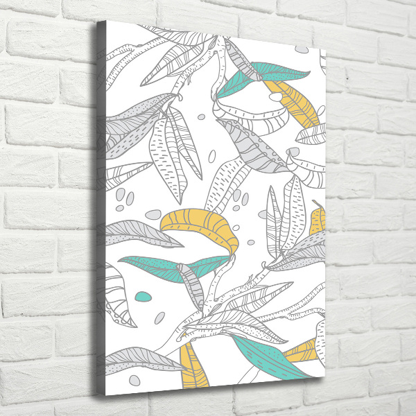 Verticaal canvasschilderij Kleurrijke bladeren