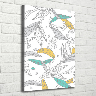 Verticaal canvasschilderij Kleurrijke bladeren