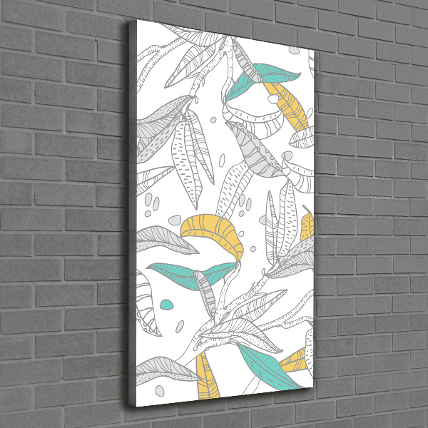 Verticaal canvasschilderij Kleurrijke bladeren