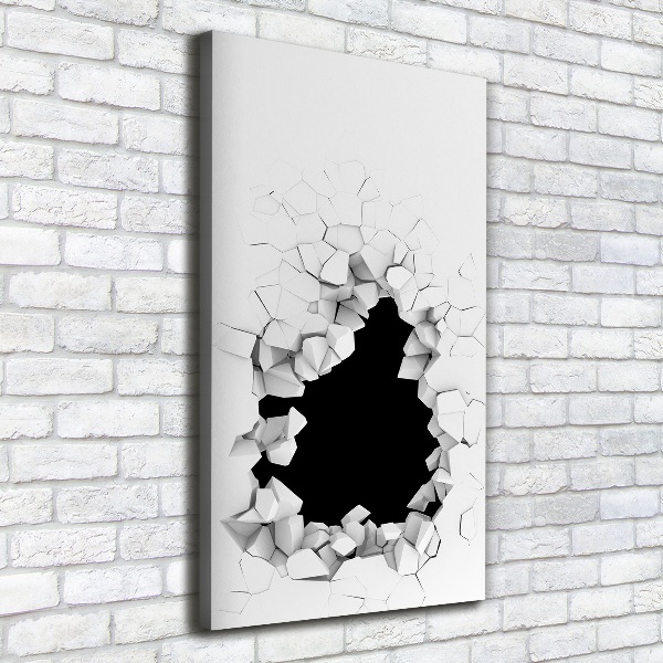 Verticaal canvasschilderij Gat in de muur