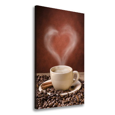 Verticale canvasfoto Aromatische koffie