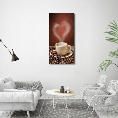 Verticale canvasfoto Aromatische koffie