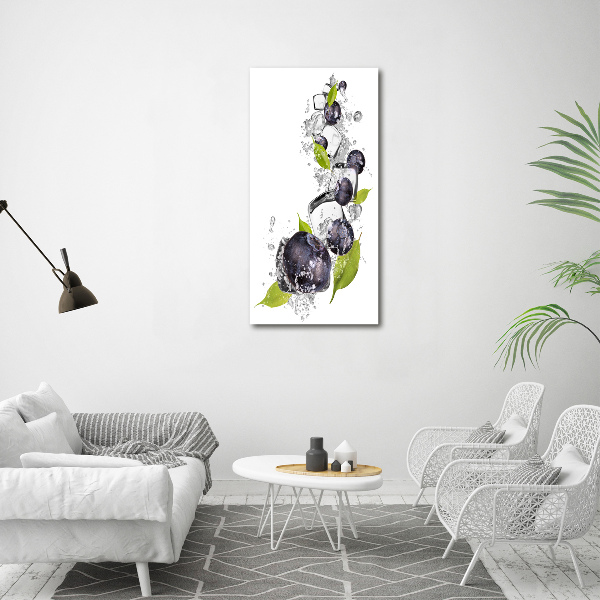 Verticale canvasfoto Bessen en ijs