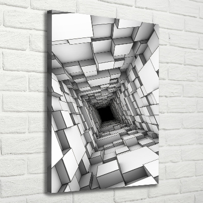 Verticaal canvasschilderij Kubustunnel