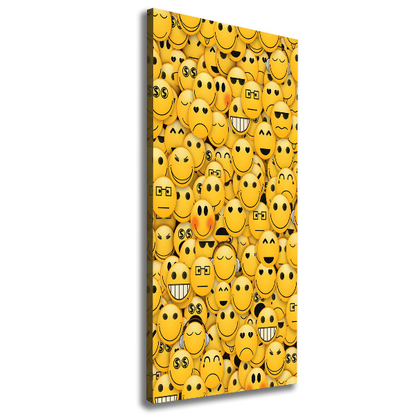 Verticaal schilderij op canvas Emoticons