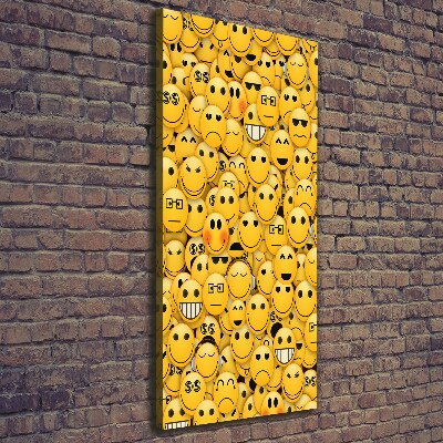 Verticaal schilderij op canvas Emoticons