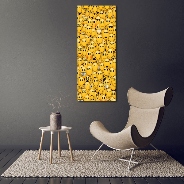 Verticaal schilderij op canvas Emoticons