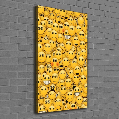 Verticaal schilderij op canvas Emoticons