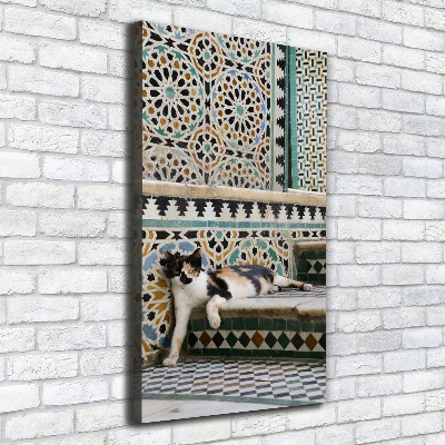 Verticale canvasfoto Een kat in Marokko