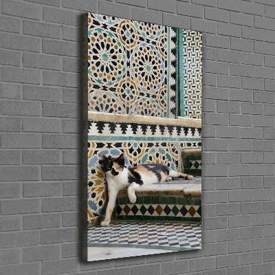 Verticale canvasfoto Een kat in Marokko