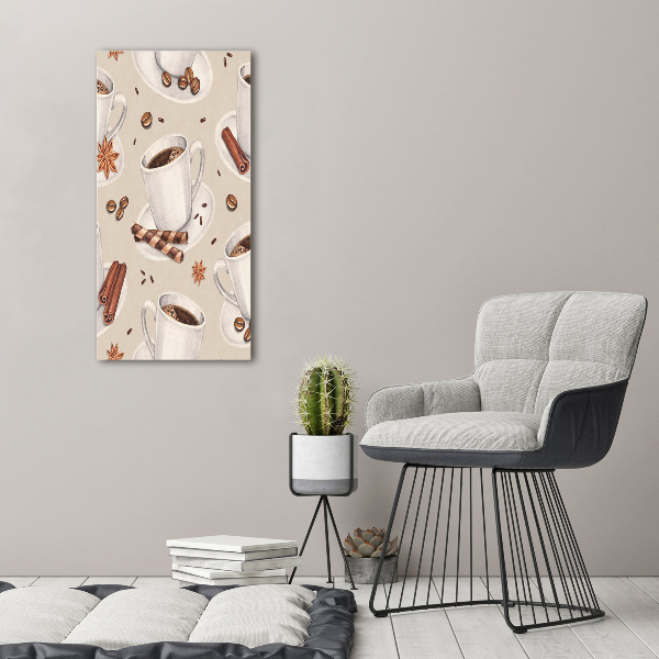 Verticale canvasfoto Een kopje koffie