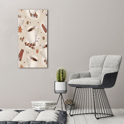 Verticale canvasfoto Een kopje koffie