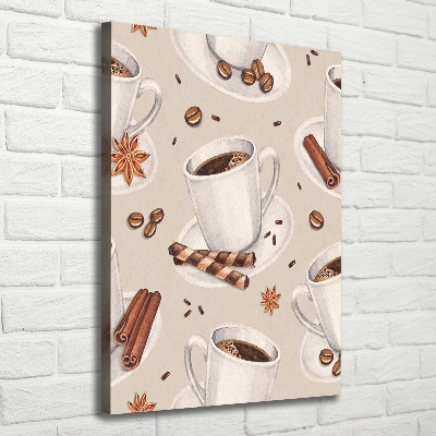 Verticale canvasfoto Een kopje koffie