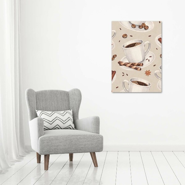 Verticale canvasfoto Een kopje koffie