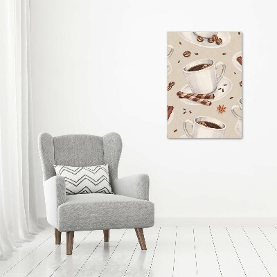 Verticale canvasfoto Een kopje koffie