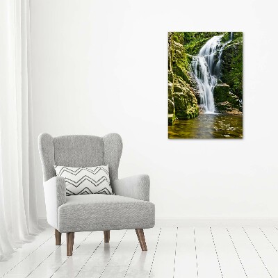 Verticale canvasfoto Waterval