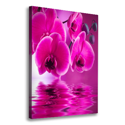 Verticale foto op canvas Roze orchidee
