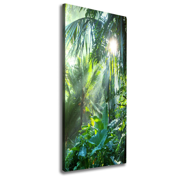 Verticaal schilderij op canvas jungle