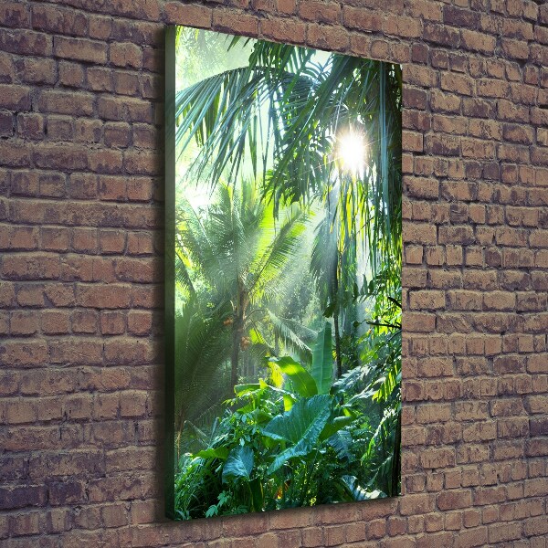 Verticaal schilderij op canvas jungle