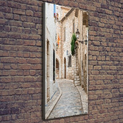 Verticaal canvasschilderij Straten in Spanje