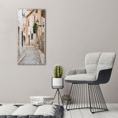 Verticaal canvasschilderij Straten in Spanje