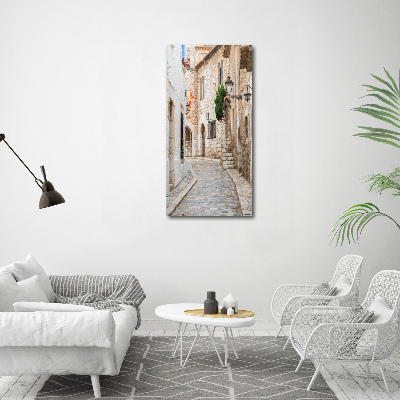 Verticaal canvasschilderij Straten in Spanje