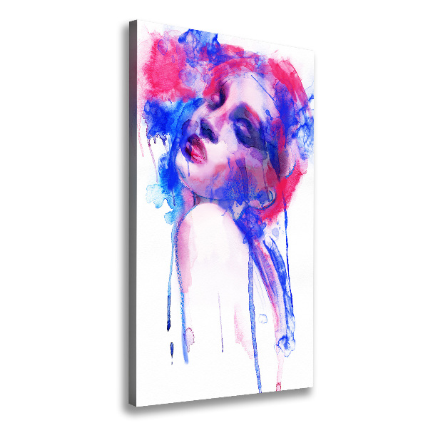 Verticaal schilderij op canvas Abstracte vrouw