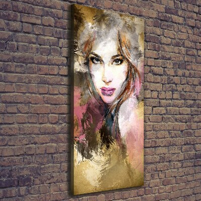Verticaal canvasschilderij Abstracte vrouw