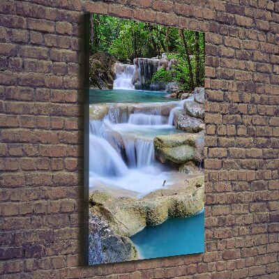 Verticale foto op canvas Waterval Thailand