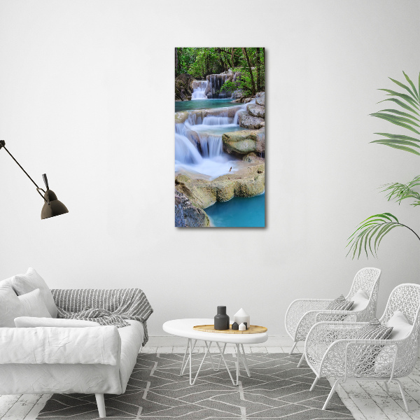 Verticale foto op canvas Waterval Thailand