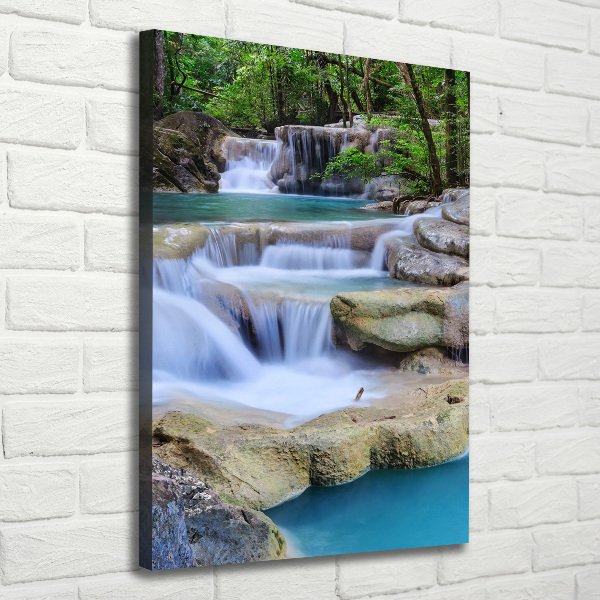 Verticale foto op canvas Waterval Thailand
