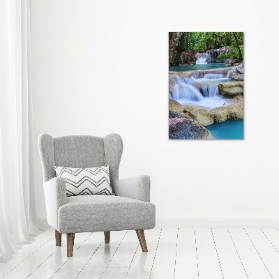 Verticale foto op canvas Waterval Thailand