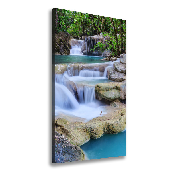 Verticale foto op canvas Waterval Thailand