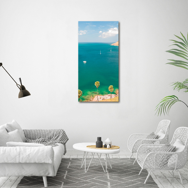 Verticaal canvasschilderij Jachten Thailand