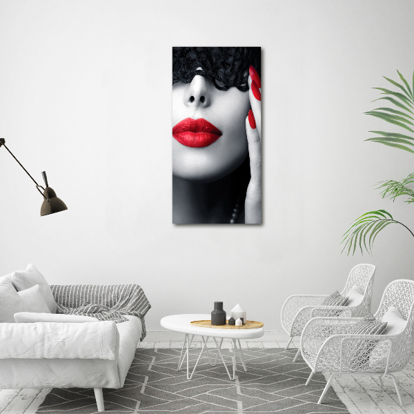 Verticale foto op canvas Kanten masker