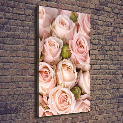 Verticaal canvasschilderij Een boeket rozen