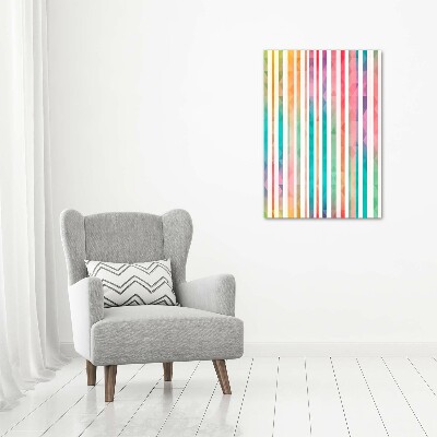 Verticale canvasfoto Kleurrijke strepen