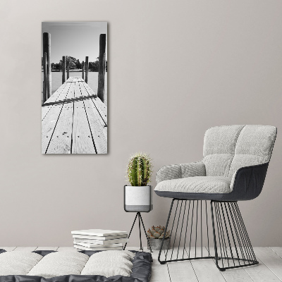 Verticaal canvasschilderij Houten steiger