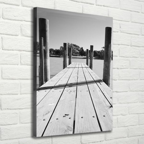 Verticaal canvasschilderij Houten steiger