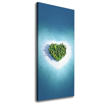 Verticale canvasfoto Hartvormig strand