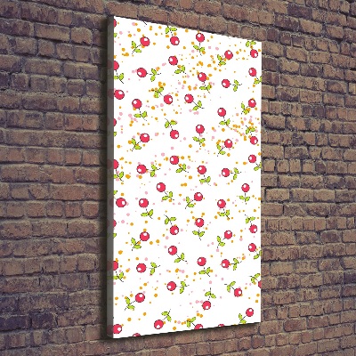 Nowoczesny fotoobraz canvas na ramie pionowy Wiśnie