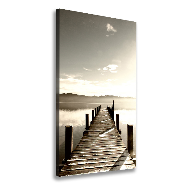 Verticale foto op canvas Houten steiger