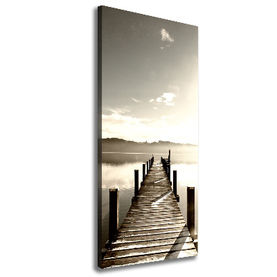 Verticale foto op canvas Houten steiger