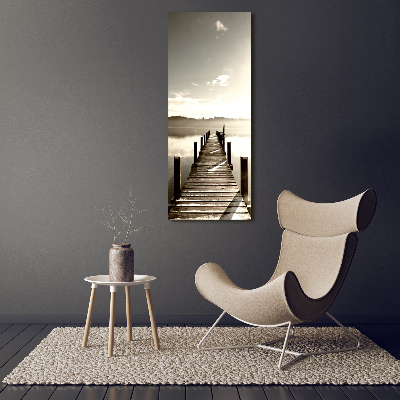 Verticale foto op canvas Houten steiger