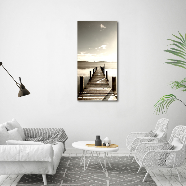 Verticale foto op canvas Houten steiger