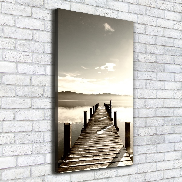 Verticale foto op canvas Houten steiger
